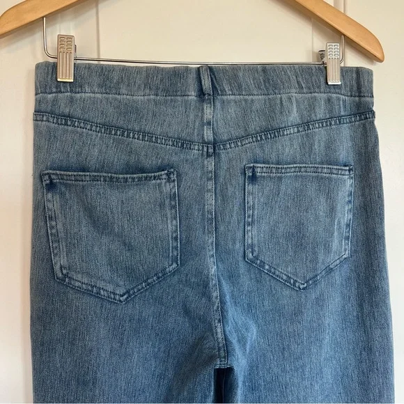 Lands’ End Women's Starfish High Rise Knit Denim Straight Jeans Elastic waist S - Picture 5 of 7